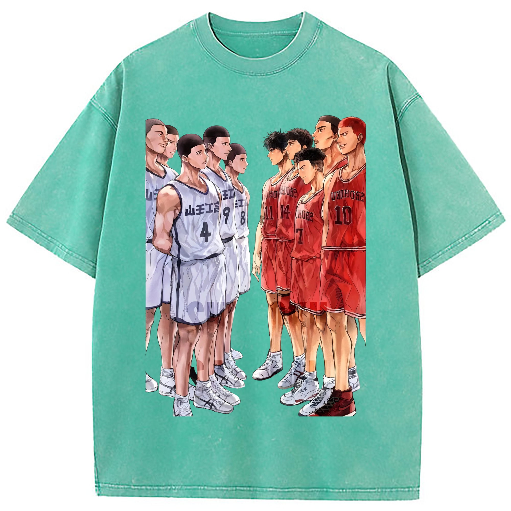 （画像用） SLAM DUNK／スラムダンク 綿100% ヴィンテージ風 半袖Tシャツ（フロントプリント）